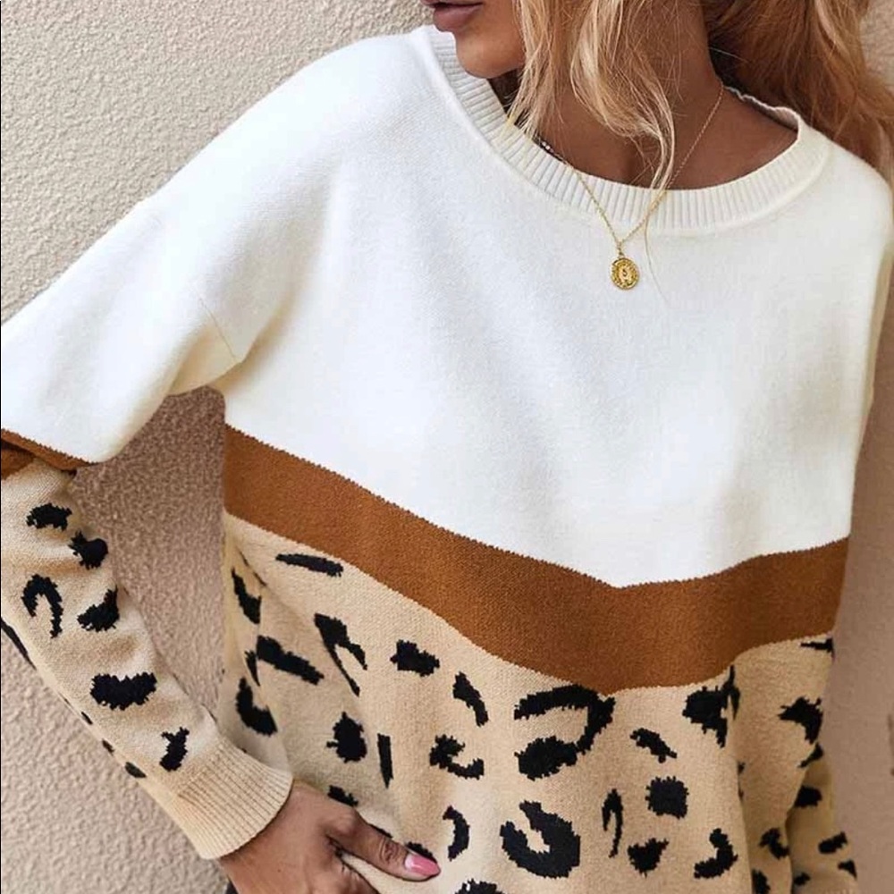 NWT On Point Cheetah Print Sweater